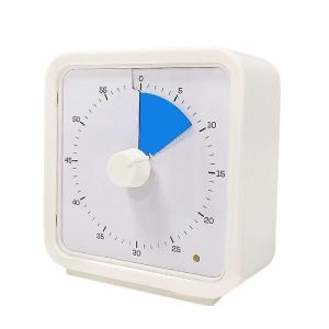 Minuterie visuelle de 60 minutes pour les enfants, minuterie d'&eacute;tude de l'outil de gestion du temps, minuterie Pomodoro avec fonctionnement silencieux bleu - Neuf