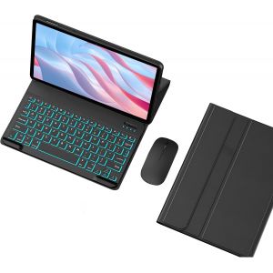 Étui Avec Clavier Sans Fil Rétroéclairé Amovible Avec Housse De Protection Pour Honor Pad X9 11,5"" 2023, Noir Avec Souris - Neuf