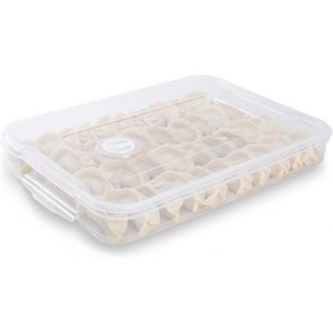 Checarzhn--No1-Boîte Alimentaire Rectangulaire Avec Couvercle, Boîte De Réfrigérateur À Une Seule Couche, Organisateur De Nourriture Empilable Pour Garder Le Poisson, La Viande Et Le Fromage Frais - Neuf