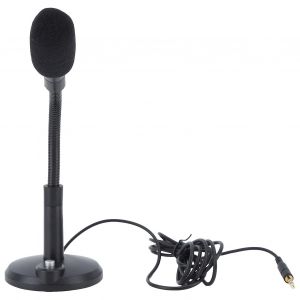 Microphone filaire Prise &agrave; 360 degr&eacute;s Haute sensibilit&eacute; Voix claire PC de bureau Micro 3,5 mm - Neuf