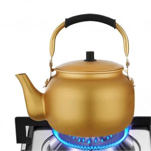 Rechaud De Camping, Bouilloire A The En Aluminium 3 L, Usage Exterieur, Theiere Robuste Pour Cafe Ou The, Chauffage Rapide, Bouilloire En Metal, Ustensiles De Cuisine De Randonnee - Neuf