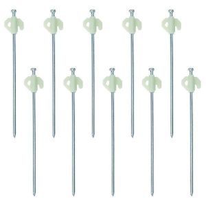 Piquets De Tente M&eacute;talliques Durables Et Phosphorescents : Piquets D'ext&eacute;rieur S&eacute;curis&eacute;s Pour Le Camping, Visibilit&eacute; Optimale Et Utilisation Polyvalente Sur Tous Les Terrains. - Neuf