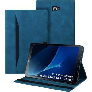Coque Galaxy Tab A 2016 10.1 Pouces Étui Avec Fonction Support Et Sommeil/Réveil Auto Case Housse De Protection Tablette Pour Samsung Galaxy Tab A6 Sm-T580/T585,Bleu - Neuf