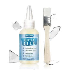 Colle pour Verre,Colle Plastique,Colle Acrylique,Colle Plexiglass Transparent,Colle Extra Forte pour Collage de PC,ABS,Plexiglass,Plastique,100ml - Neuf