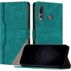 KAL-&Eacute;tui Pour Huawei P Smart Z / Y9 Prime 2019, Housse En Cuir Pu Avec [Protection Antichoc Tpu] [Fonction Support] [Porte-Cartes ] Antichoc Magn&eacute;tique Coque Pour Huawei Y9 Prime 2019 - Vert - Neuf