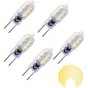 Kalanka-Lot De 5 Ampoules Led G6.35 3w Ac/Dc 12v Blanc Chaud 3000k Gy6.35 Yw Ampoule &iquest;&iquest; 360 Degr&iquest;&iquest;S Culot &iquest;&iquest; Broches Comme Ampoule De 30w Pour Lampe De Bureau &iquest;&iquest;Clairage De Paysage (5 Pi&iquest;&iquest;Ces, Non Dimmabl - Neuf