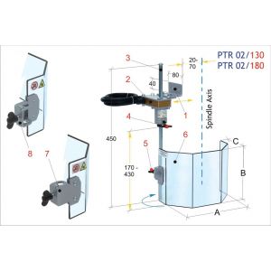 Ecrans de protection perceuses traditionnelles Tecnopiu PTR02/130 - Neuf