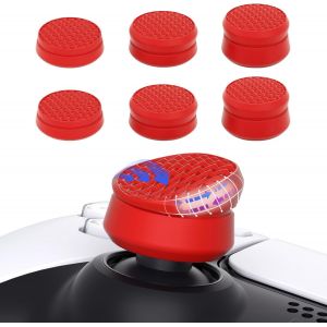 Capuchon Joystick Pour Ps5/Ps5 Edge Manette,Thumb Grip Thumbstick Cap Cover Pour Ps4,Armor Joystick Grips Caps Pour Xbox Core/Xbox One/Elite Series 2/Switch Pro-Rouge(3 Paires) - Neuf