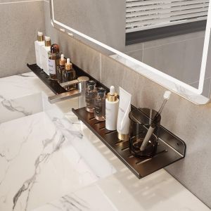 Ahsfurn &Eacute;tag&egrave;re Douche Sans Per&ccedil;age &Eacute;tag&egrave;re Murale Salle De Bain Porte Gel Douche Salle De Bain &Eacute;tag&egrave;re Murale Autocollante Noir Pour Salle De Bain Lavage Cuisine Organisation Espace Mural Multiusage - Neuf