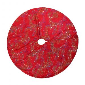 Jupe De Sapin &Agrave; Paillettes Color&eacute;es Pour Une Touche Sophistiqu&eacute;e - Cache-Pied De Sapin Scintillant - Accessoire De F&ecirc;te - Rouge - Neuf