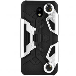 Crabe M&eacute;canique Type Jeu Poign&eacute;e Support T&eacute;l&eacute;phone &Eacute;tui De Protection Pour Samsung J530 / J5 Pro Argent - Neuf