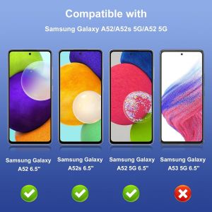 Trahoo-Verre Trempé Pour Samsung Galaxy A53 5g/A52/A52s 5g/A52 5g 6.5"",Dureté 9h,Anti-Rayures,Protecteur D'écran Anti-Peek Privacy,Film De Protection Du Verre Anti-Espion,2 Pièces - Neuf