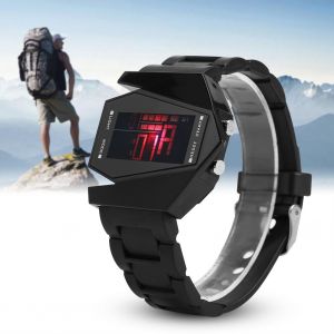 Montre-Bracelet Electronique Led Numerique Pour Enfants, Bracelet En Silicone, Noir - Neuf