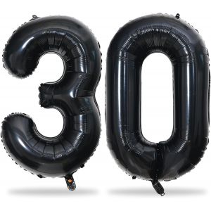 Grands Ballons Vert Sauge En Forme De Chiffre 30 ¿ 101,6 Cm ¿ Feuille D'Aluminium Olive 3 & 0 ¿ Auto-Gonflant ¿ Ballons Décoratifs De Fête Pour Femme ¿ 101,6 Cm - Neuf