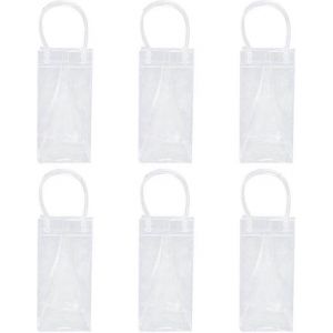 Paquet De 6 Sacs Isothermes Isothermes Pour Bouteilles De Vin,De Bière,De Champagne,Pvc Transparent Étanche,Portable Avec Poignée,Fêtes En Plein Air - Neuf