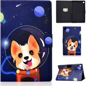 Étui Coque Pour Samsung Galaxy Tab A8 10,5 Pouces 2022 2021 Sm-X200/ X205/ X207 Housse Étui De Protection Avec Veille/Réveil Automatique Pour Samsung Galaxy Tab A8 2022/2021,Chien De L'espace - Neuf
