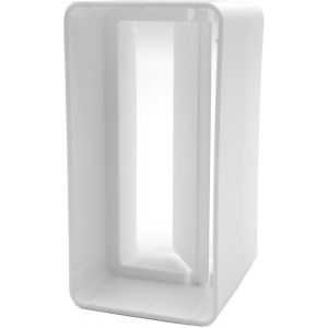 Clapet anti-retour 55 x 110 mm Connecteur de gaine d'air PVC - HVAC Pièce de raccordement rectangulaire avec flux unidirectionnel - Lame à clapet auto-agissant Régulation du débit d'air - Neuf
