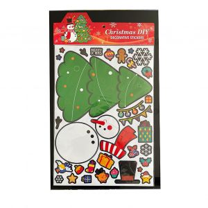 Fenêtre de Noël s'accroche Autocollant statique amovible de réfrigérateur en PVC pour le bureau à domicile - Neuf