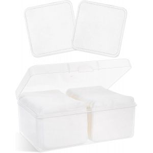Chenquansarl-Lot De 100 Tampons Carrés En Coton Pour Le Vi À 3 Couches - Tampons En Coton Doux Et Absorbants Double Face - Économie D'eau - Pour Cosmétiques Et Soins Quotidiens De La Peau - Neuf