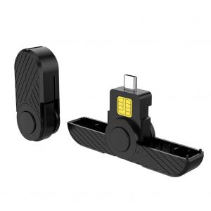 Lecteur de carte à puce Portable c lecteur de carte USB lecteur de carte d'identité CAC pour carte d'identité à puce SIM pour l'identification gouvernement ActivClient AKO--Black C-Model A - Neuf