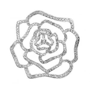 Rose Floral Broche Broche Avec Strass Crystal Pour Les Femmes, Style Vintage, Bijoux, Accessoire &Eacute;l&eacute;gant, Id&eacute;e Cadeau - Neuf