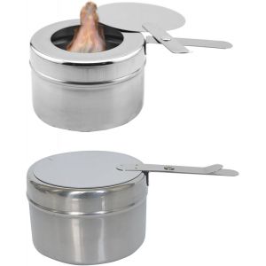 Jexnovashop-2 Pi&egrave;ces Br&ucirc;leur &Agrave; Alcool, Br&ucirc;leur D'alcool Pour Fondue, R&eacute;cipients &Agrave; P&acirc;te Combustible, Pour Chauffe-Plats &Agrave; Fondue Ou Plat De Cuisson, Camping, Caf&eacute;, Boissons Chaudes - Neuf