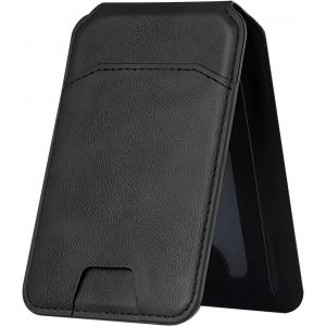 NSIECD-Porte-cartes en Cuir V&eacute;ritable Compatible with iphone 16/15/14/13/12 Pro Max, Support T&eacute;l&eacute;phone R&eacute;glable, Blocage RFID, 4 Emplacements Cartes, Portefeuille Magn&eacute;tique Compact &Eacute;l&eacute;gant et S&eacute;curi - Neuf