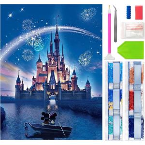 Ayuhr-Château Diamond Painting Kitsdiamond Painting Completdiamond Art Dessin Animé Painting Diamant Pour La Décoration Murale De La Maison 30x40cm - Neuf
