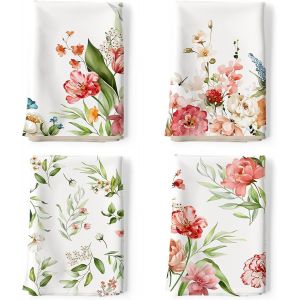 Eryi-Torchons De Cuisine Coton Vaisselle Lot De 4, Serviettes De Cuisine Torchon Vaisselle 100% Coton Avec Accroche Très Absorbant Serviettes De Bar 48 X 70cm - Neuf
