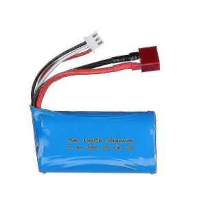 18650 7.4v 3000mah Lipo Batterie 2s T Plug Pour Q46 Wltoys 10428 /12428/12423 Rc Voiture Accessoires de rechange - Neuf