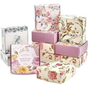 Trahoo-Pandahall Paquet De 30 Bo&icirc;te D'emballage De Savon 5 Style Bo&icirc;te &Agrave; Savon D&eacute;corative &Agrave; La Main Bo&icirc;te De Papier Cadeau Pour Bonbons, Chocolat, Mariage, Anniversaire, 7,5x7,5x3 Cm - Neuf