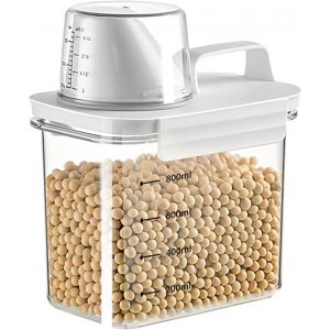 Tianyi-Bocaux Hermetiques Alimentaires, Boite De Rangement Plastique Cuisine, Rangement Et Organisation De Cuisine En Scell&eacute;e Avec Couvercle, Pour Stocker Les Cereales,Farine, Nourriture (1100ml) - Neuf