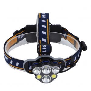 Hjlian Lampe Frontale Cob Haute Luminosite A 6 Led Avec Chargeur Usb, Ideale Pour La Peche Nocturne Et Le Camping - Neuf