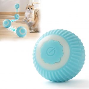KAL-Jouet Électrique Pour Chat - Avec Lumière Led - Jouet Interactif Pour Chat - 360° - Auto-Occupation - Rechargeable Par Usb - Pour Chat Et Chien - Neuf