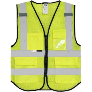 Jlslj-Gilet De Sécurité - Gilet Réfléchissant De Haute Visibilité Avec Plusieurs Poches - Fabriqué Avec Du Matériau Réfléchissant 3m - Neuf