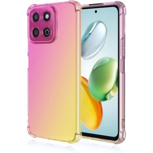 Kal-Coque Pour Honor 200 Smart/Honor X7c (6.8"" Inches), Étui De Téléphone Portable En Silicone Tpu Souple Avec Dégradé De Couleur Transparent - Or Rose - Neuf