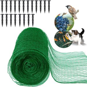 KALANKA-Filet Anti Oiseaux, 4M x 12M Filet de Protection, Kit de Filet de Jardin pour Protéger Les Plantes, Fruits, Fleurs, Arbres, Etang, Piscines - Neuf