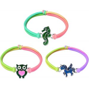 Eryi-Bracelets D'humeur Pour Enfants, Bracelet D'ambiance Change De Couleur Pour Fille Avec Pendentif Cheval, Bracelet De Cheval De Couleur Arc-En-Ciel, Pour Cadeau Anniversaire De Fête - Neuf