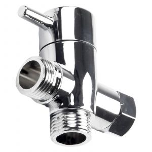 Robinet à interrupteur à 3 voies Vanne 1/2 ABS Adaptateur en T Vanne de dérivation de douche Robinet Connecteur de robinet de douche Répartiteur Accessoires de salle de bain - Neuf