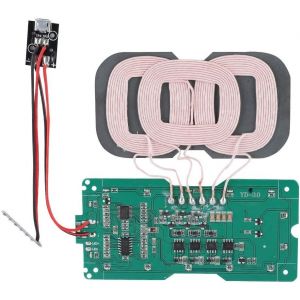 jum-Circuit Imprim&eacute; Sans Fil,Bobine De Chargeur Sans Fil Diy Qi 3,Port Micro Usb,Module &Eacute;metteur De Sans Fil - Neuf