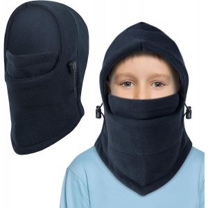 Jexnovashop-Cagoule Balaclava De D'hiver Enfants De 4 &Agrave; 10 Ans, Multifonction Cagoule Coupe-Vent Cache-Cou Masque De Ski Facial En Polaire Bonnet Cagoule Balaclava Enfant Pour Activit&eacute; De Plein Air - Neuf