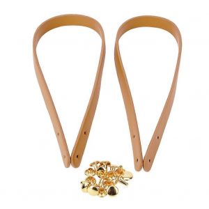 65cm DIY Poignée De Sac En Cuir Avec Rivets Patchwork Bagages Accessoires pour BD207Beige - Neuf