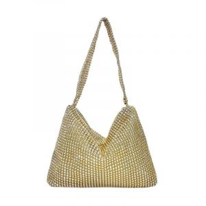 Pochette De Soirée À Paillettes Pour Femme, Sac Sous Les Bras, Sac De Cocktail Élégant, Sac De Mariage Pour Femme, Décoré De Biscuits, Grande Capacité.Gold. - Neuf