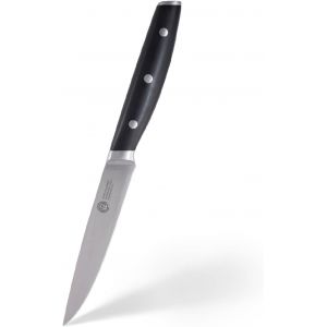 Kalanka-Couteau Cuisine Professionnelle, Acier Inox &Agrave; Haute Teneur En Carbone, Triple Poign&eacute;e Rivet&eacute;e, Pleine Soie Avec Mitre, Lame De 12 Cm - Neuf