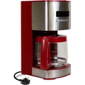 Kenmore Cafetière Filtre 1,8L Jusqu'À 12 Tasses, Machine À Café, Système Anti Goutte, Avec Minuterie, Technologie D'Infusion Rapide, Rouge - Neuf