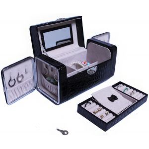 Multistore 2002 Boîte À Bijoux Avec Boîte Présentoir Pour Montres Chaînes 7 (Noir) - Neuf