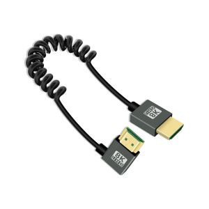 SUNY-8K Vers Le Bas Câble Hdmi Enroulé 2.2Ft,Spirale De Ressort Hdmi 2.1 Câble 8K@60Hz,48Gbps,Pour Caméra/Tv/Cartes De Capture/Tablette (Vers Le Bas) - Neuf