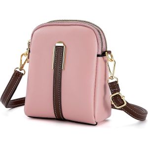RFCBC-Sacs Bandoulière Femme Cuir Souple Sac Téléphone Portable Petit Sac Bandoulière avec Réglables Bandoulière Cadeaux Pour Femmes Téléphone de moins de 6,9 pouces - Neuf