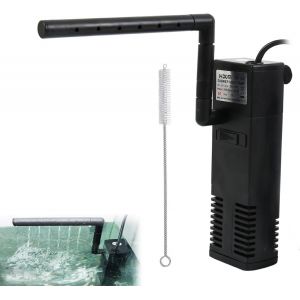 Letnerny-Filtre Intérieur Aquarium,4w Pompe Aquarium,300l/H Filtre Interne Avec Barre De Pulvérisation Et ,Pour 60l Petit Réservoir,Aquariums D'eau Froide Ou Tropicaux,Réservoir De Tortues,Noir - Neuf