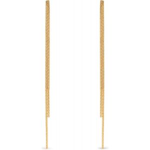 Kal-- Boucles D'oreilles Swing. Longues, En Laiton Plaqué Or 18 Kt Ou Rhodium. Bijoux Pour Femme. - Neuf